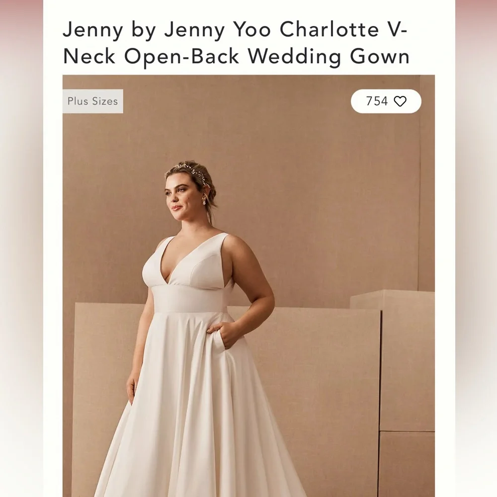 Jenny Yoo Charlotte Wedding Gown - Sz. 16 - NWOT, NEVER WORN - Picture 3 of 10
